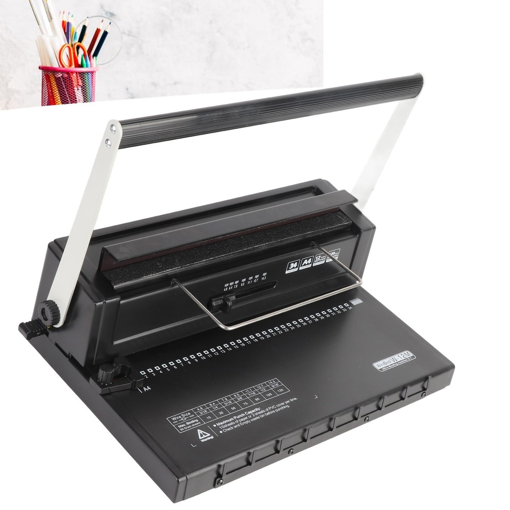 Spiral Coil Binding Machine Efficiently Punches 12 Sheets For A4 A5 Popular