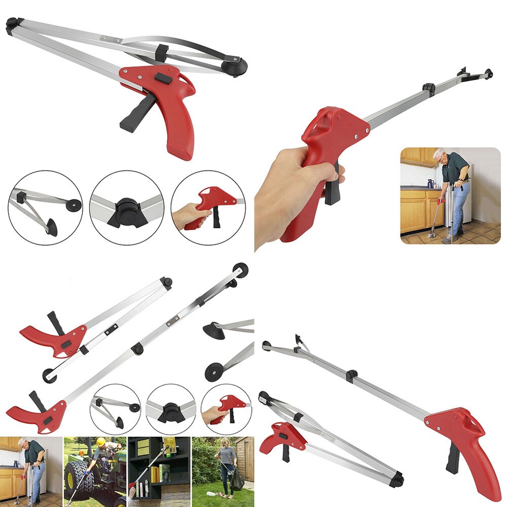US 2 Pc Heavy Duty Mobility Grip Hand Long Handled Trash Litter Garbage Picker