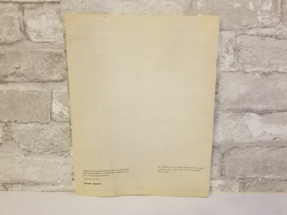 DIRECTV Receiver Original Manual User's Guide