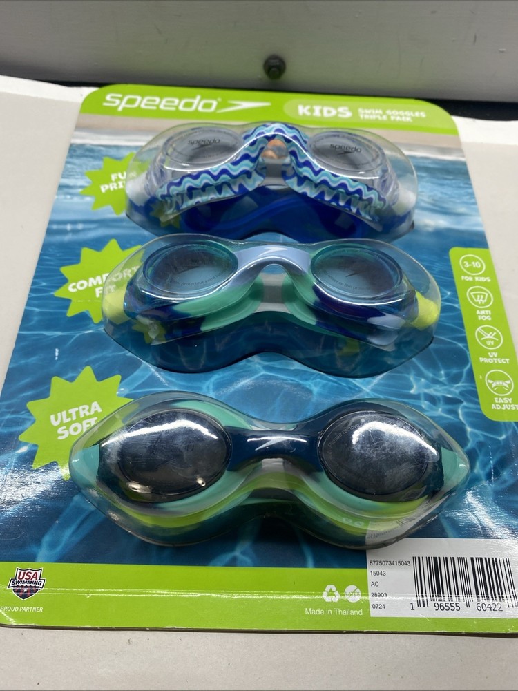 3 Pack Speedo Kids Goggles