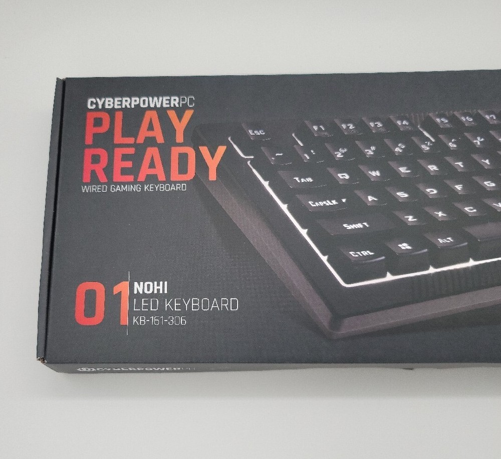 CyberPowerPC LED Multimedia USB Wired Gaming Keyboard/ Mouse Combo New