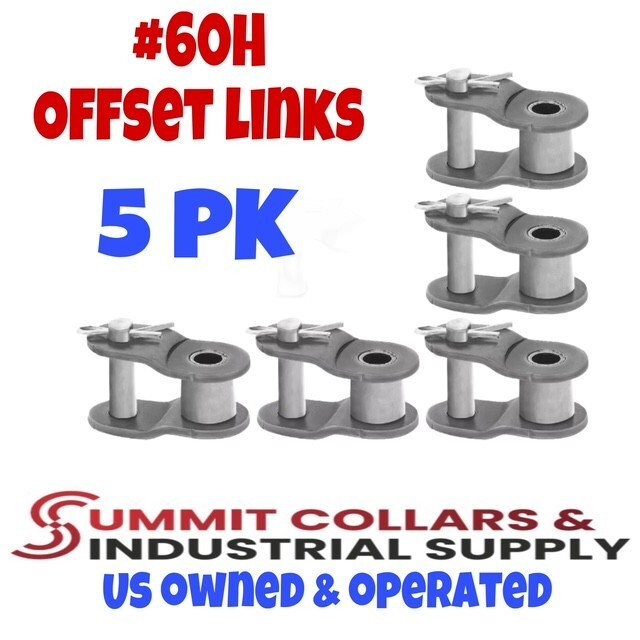 60H Offset Half Link for Heavy Duty Roller Chain Single Strand (Qty 5)
