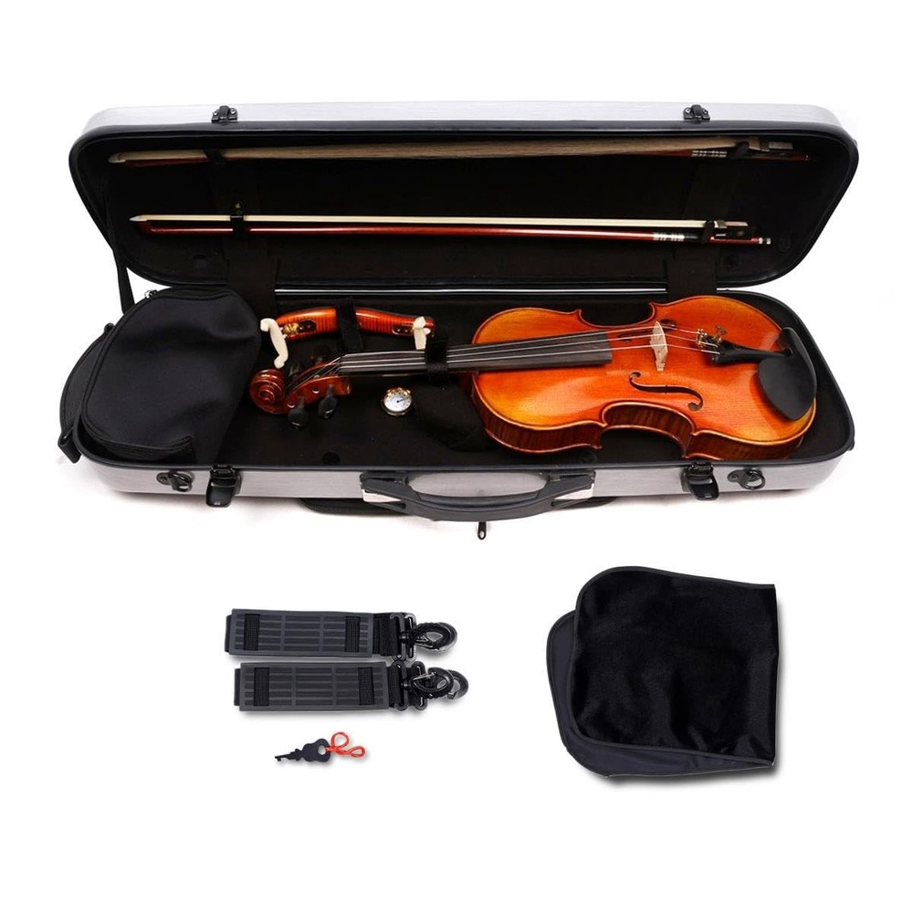 Vetimobato Carbon Fiber Violin Case, 4/4 Full Size, Hard Shell, Rectangular, wit