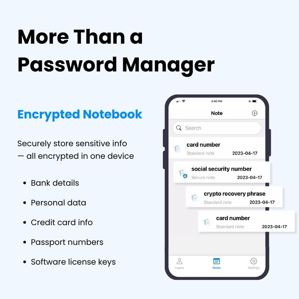 Portable Password Manager - Secure Bluetooth Drive, Autofill=