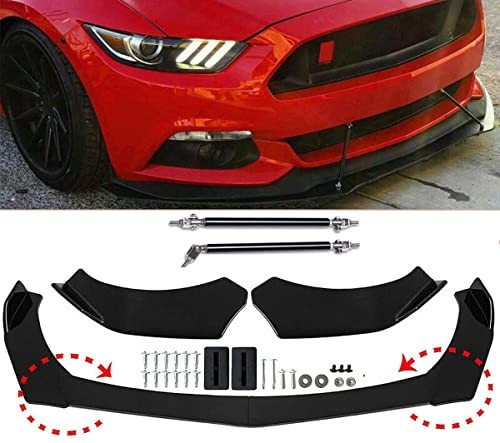 Universal Front Bumper Lip Chin Spoiler PP Front Bumper Lip Point head shape