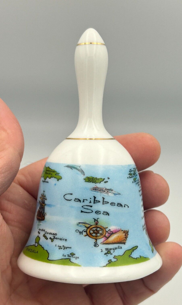 The Caribbean Sea Ceramic Decorative Painted Bell