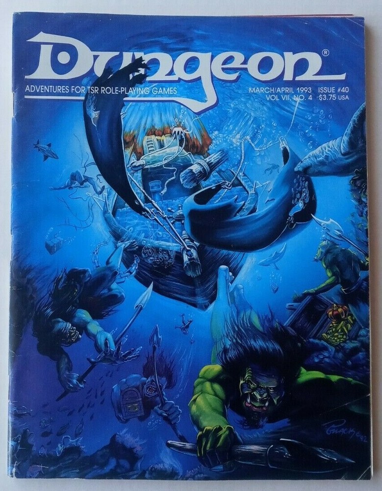 DUNGEON MAGAZINE ISSUE #40 March/April 1993 TSR AD&D