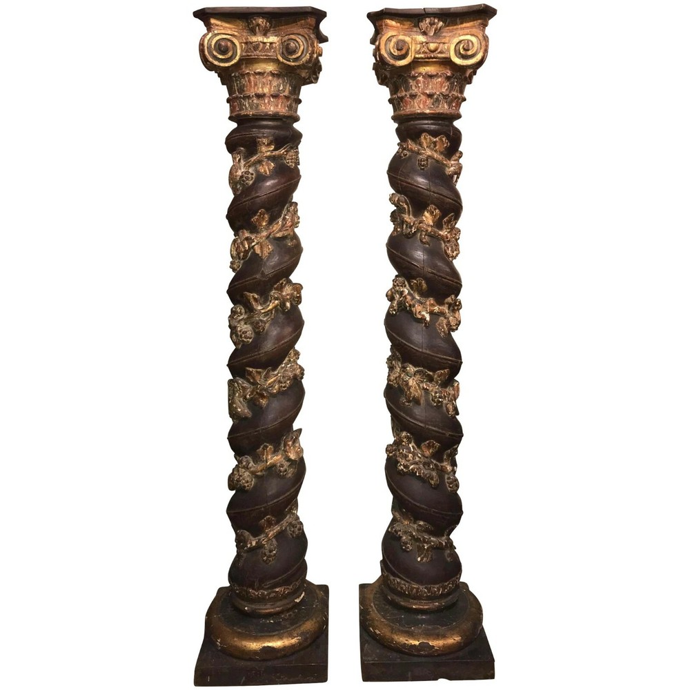 17th/18th c. Italian Handcarved Columns
