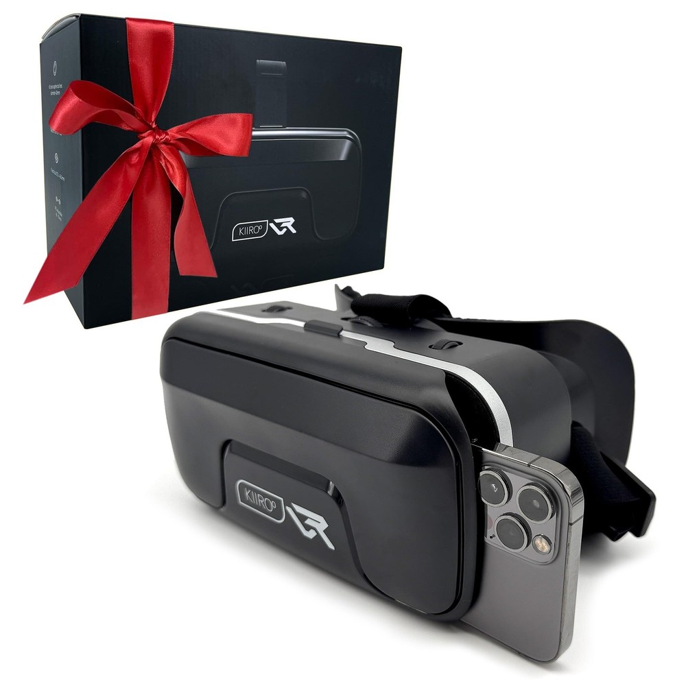 Kiiroo VR Headset for Phone - Optimized for VR Content - for iPhone, Android