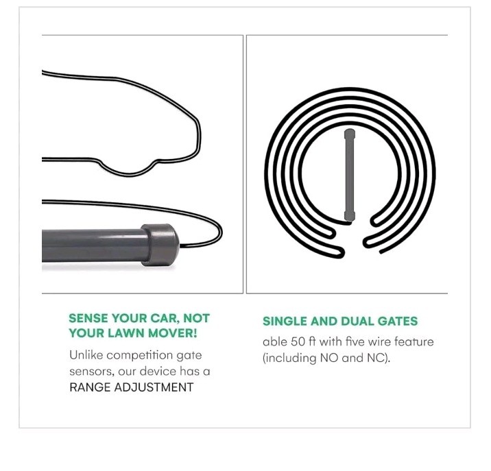 Gate Sensor Wireless Vehicle Exit / Entry Sensor Gate Exit Wand For Driveway