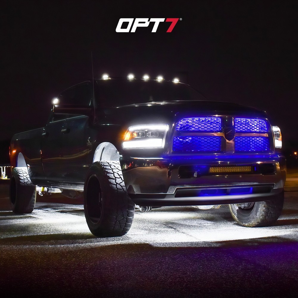 OPT7 Aura LED Lighting Kit for Grille 4pc 12" Multi-Color Strips