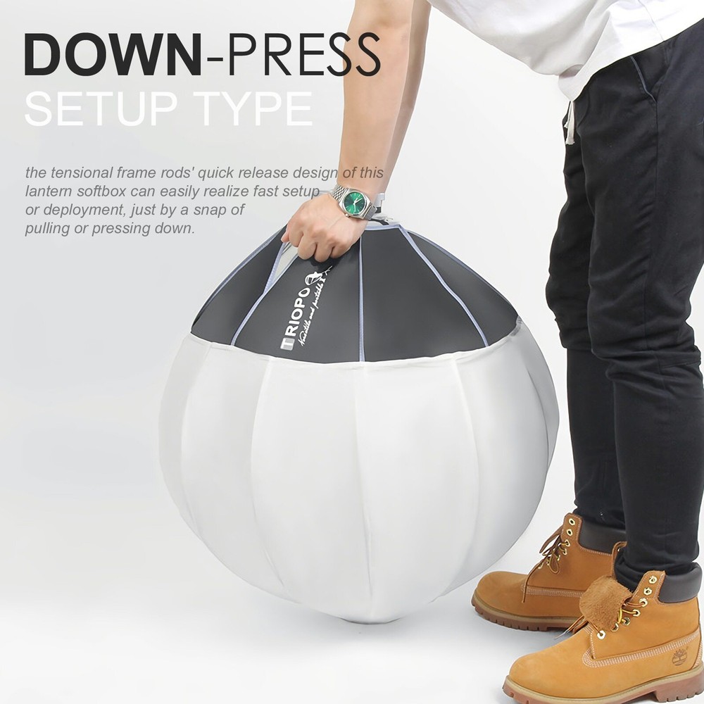 TRIOPO Lantern Softbox 65cm Quick Release Softbox for Bowens Mount Video Light
