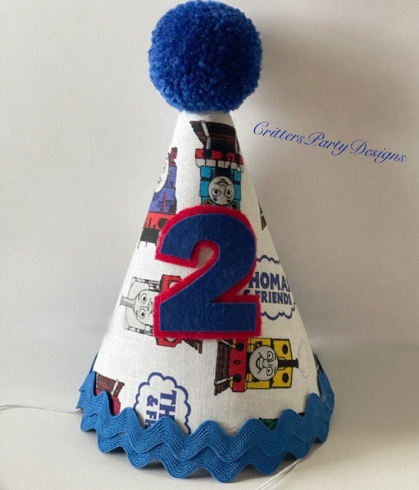 Thomas The Train First Birthday Hat, Thomas  Party Decorations New Handmade
