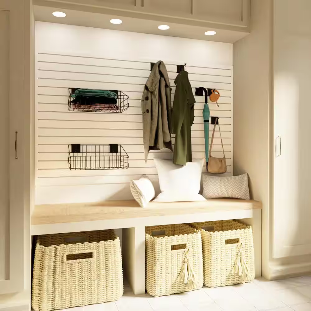 8 Ft PVC Slatwall Panel Gray (7-Pack)