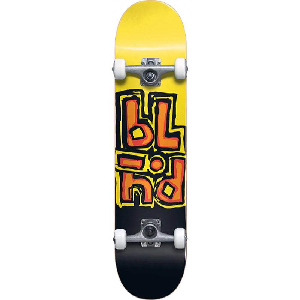 Blind Complete Skateboard OG Stacked Black Yellow 7.5
