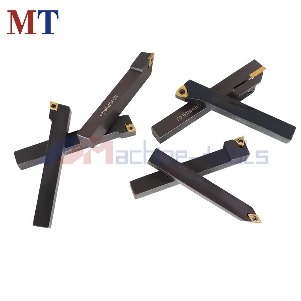 1/2"7x Carbide Indexable Turning Tool Lathe Tool Bit Thread Insert+Holder Kit