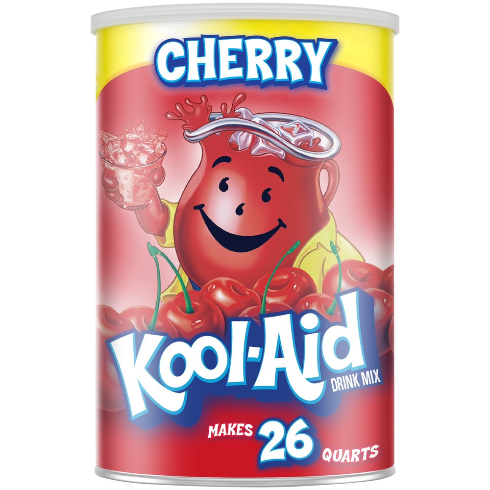 63 oz Cherry Kool Aid Powder Drink Mix Can