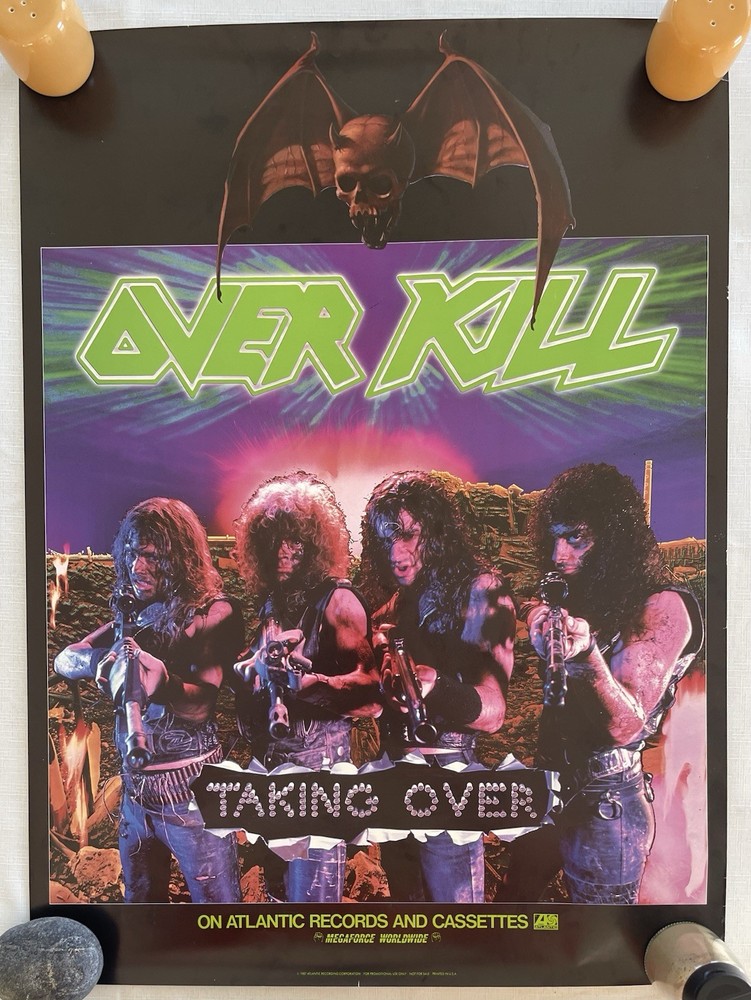 Overkill Taking Over 1987 Promotional Poster Original