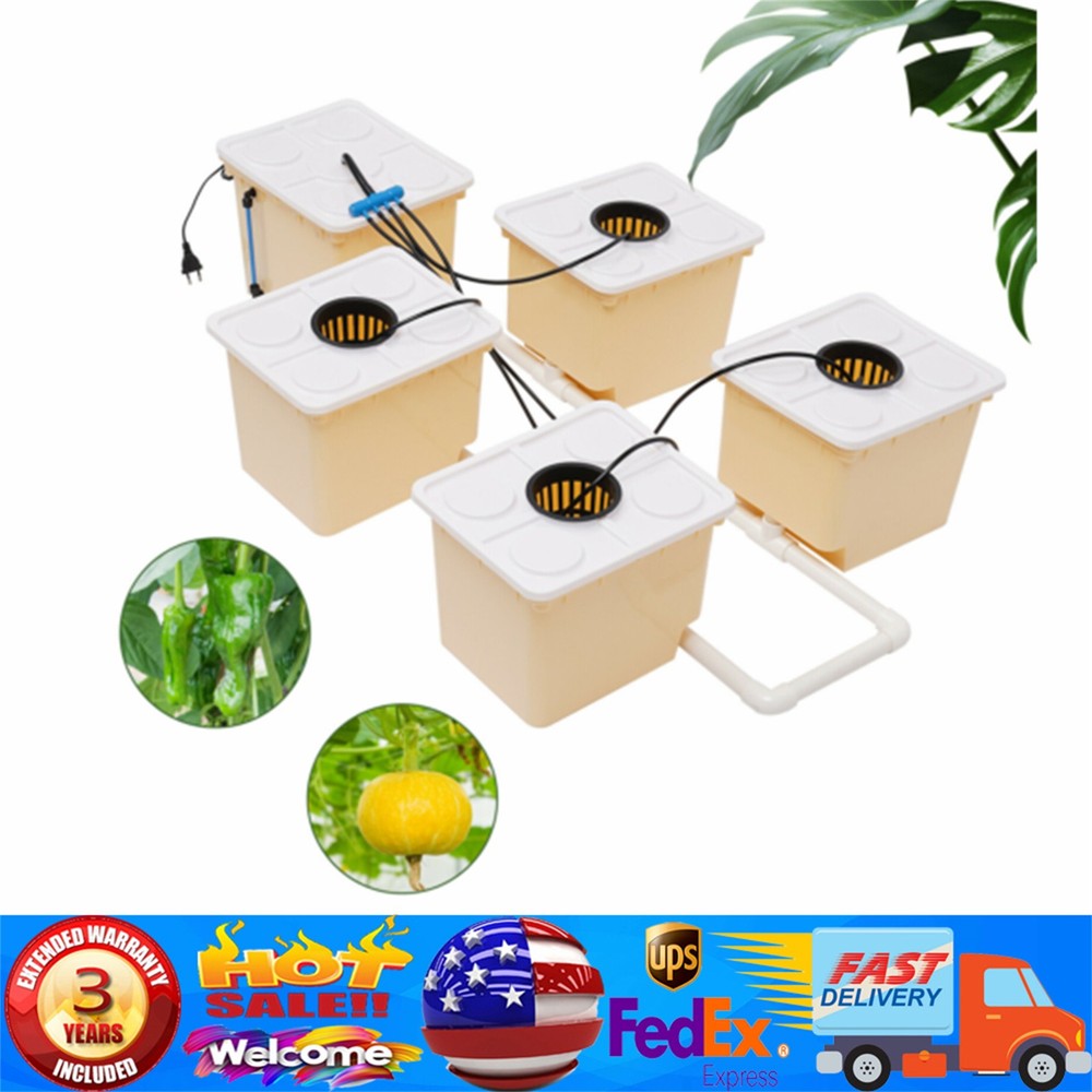 Hydroponics Deep Water Culture DWC Hydroponic System buckets Drip Growing System