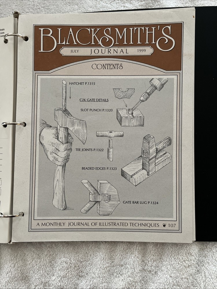 Blacksmith's Journal 1999 Complete Year Illustrated Techniques Set