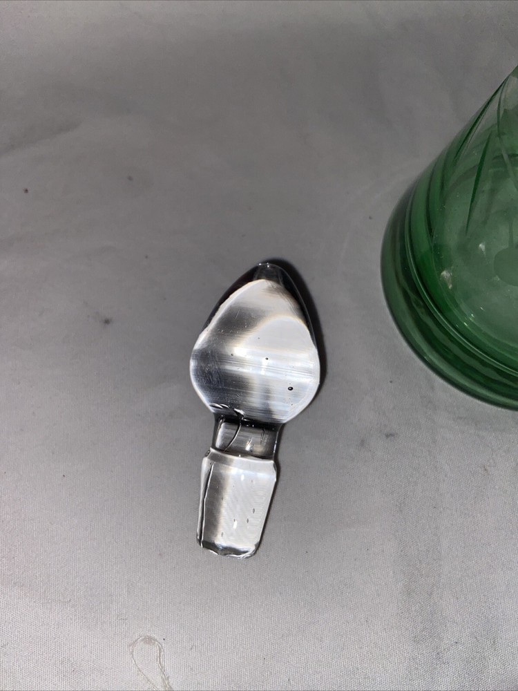 Vintage Green Perfume Jar Decanter