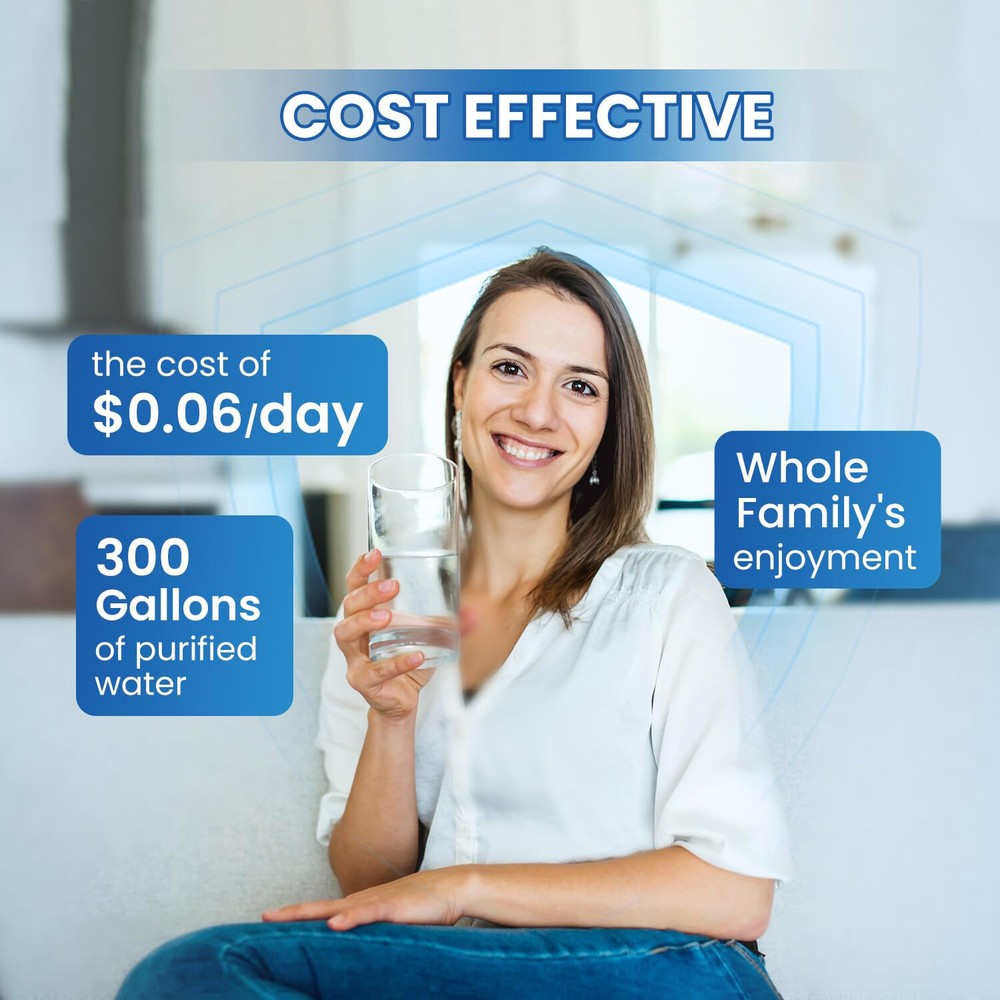 GOLDEN ICEPURE RWF0500A Refrigerator Water Filter Replacement for 4396508, 2PACK