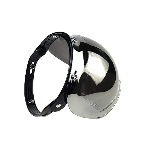 Retro Motorcycle Bubble Visor Wind Shield Lens Universal For Standard Mirrored