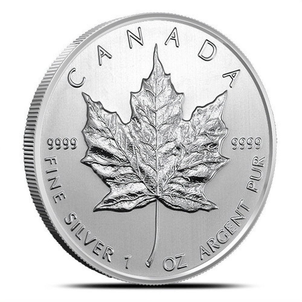 1 oz Canadian Silver Maple Leaf Coin (Random Year, Cull)
