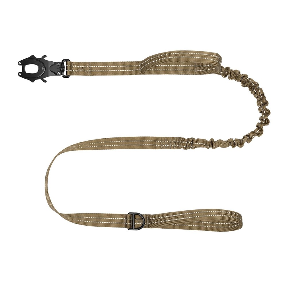 Tactical Dog Leash,K9 Training Walking Bungee Lead with 2 Control Handle,Heav...