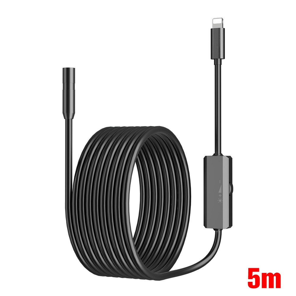8LED Waterproof Borescope Endoscope Snake Inspection Camera for iPhone iPad