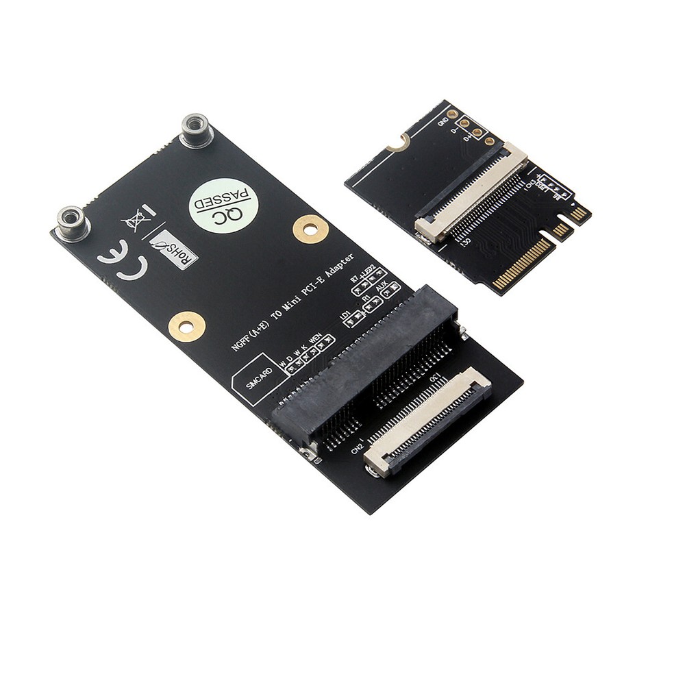 M.2 key A/E/A+E to Mini PCI-E Adapter with FFC Cable Case