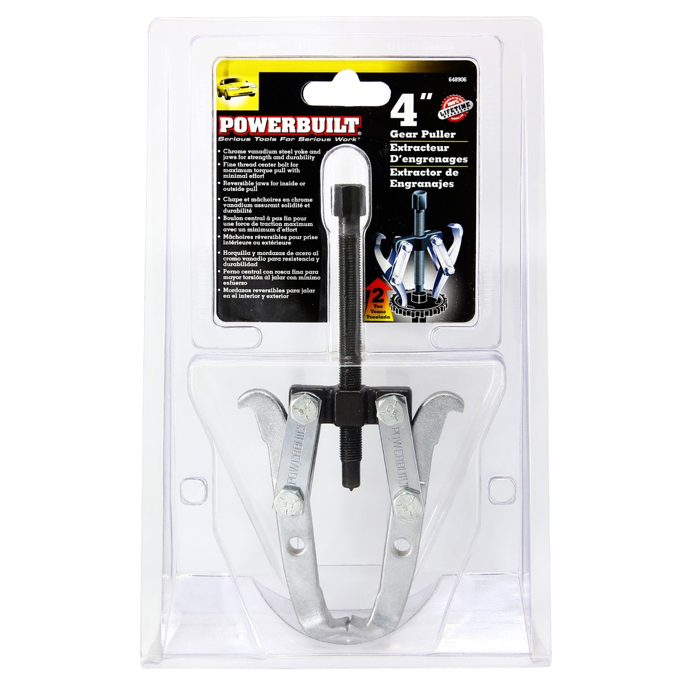 Powerbuilt Reversible 4 in. 2 Jaw Gear Puller, 2 Ton Capacity