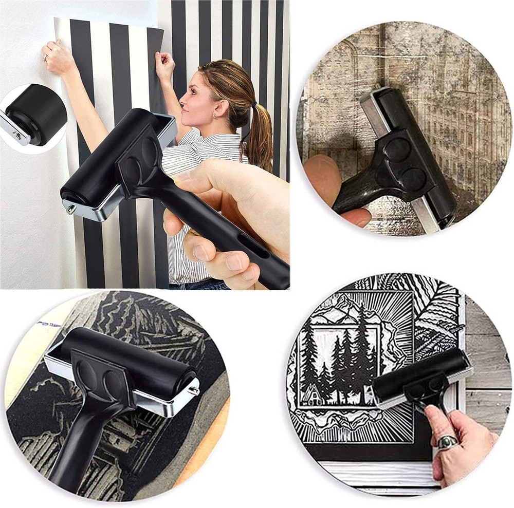 3 PACK SOFT RUBBER BRAYER ROLLERS ARTS & CRAFTS & PAINTING BY VINBEE
