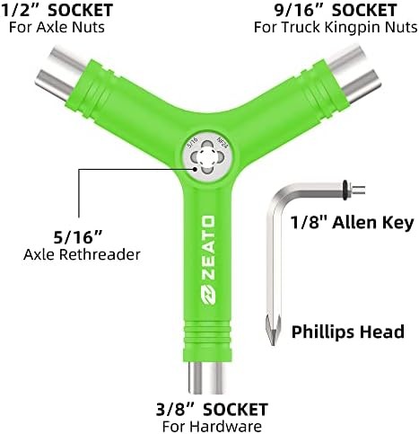 Skate Tool Multi Function T Tool Allen Key Phillips Screwdriver