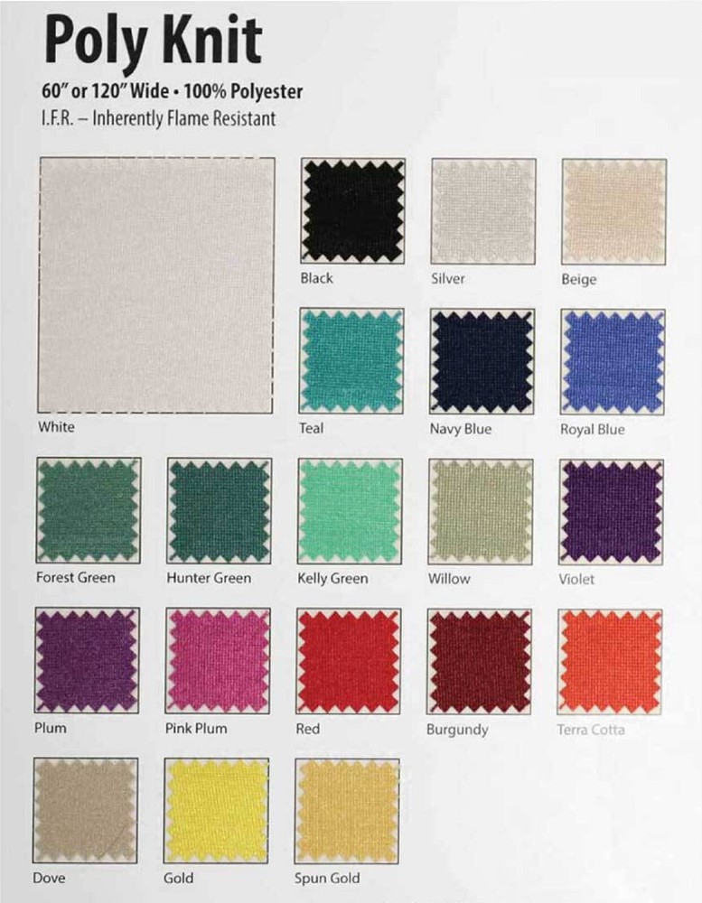 21' Table Skirt, Polyester Fabric, 18 Colors