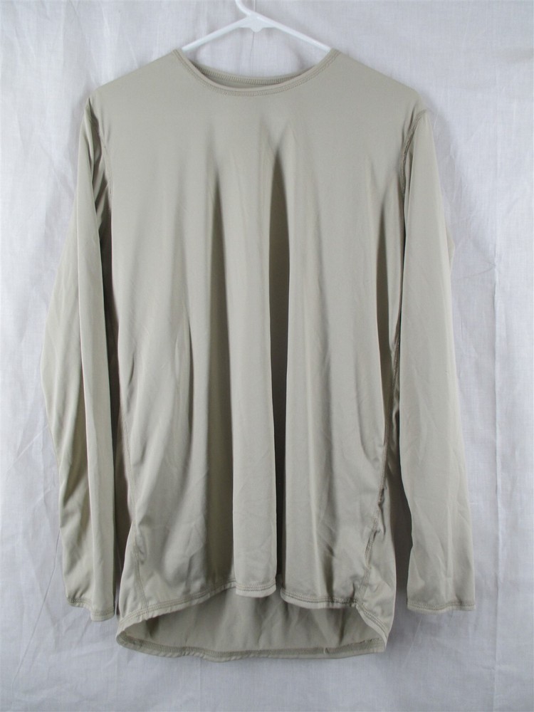 Gen 3 Level 1 Medium Regular Sand Tan Silk Weight Undershirt Top ECWCS Army USGI