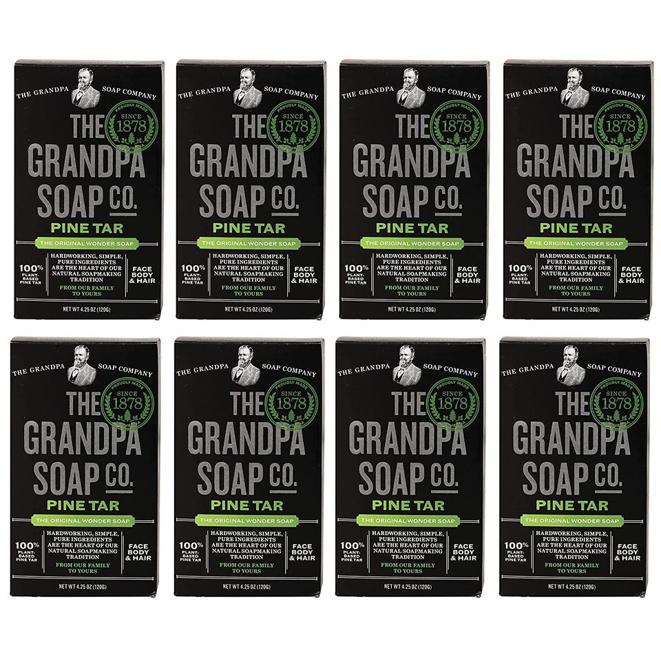 Grandpa's Soap Pine Tar 4.25 oz (8-Pack)
