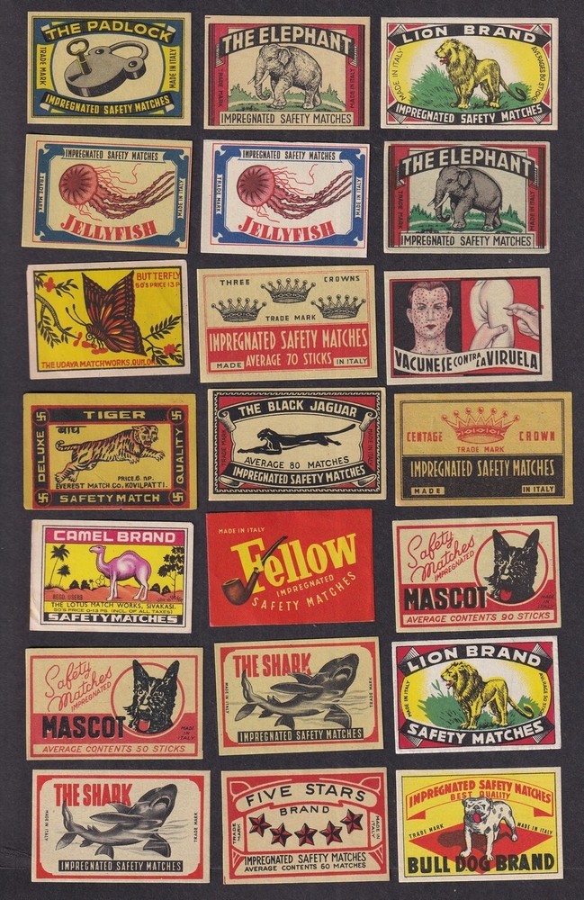 Matchbox labels collection (50)