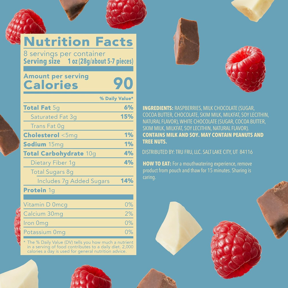 , White & Milk Chocolate Raspberries, 8 Ounce