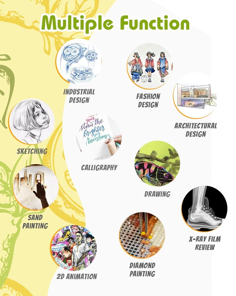 A4 LED Light Box Adjustable Light Table Board Tracing Light for Drawing