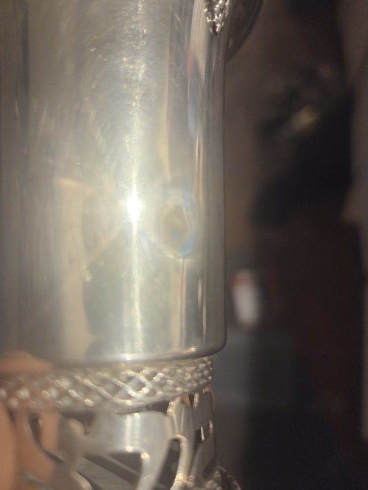 judaica sterling silver kiddush cup "TWL 5-5-96"