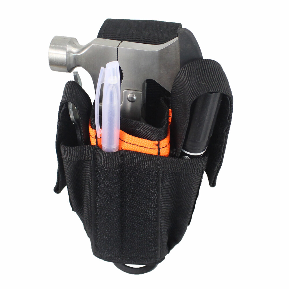 Molle Multi Tool Organizer Pouch Multiple Pocket Holder for Plier Flashlight