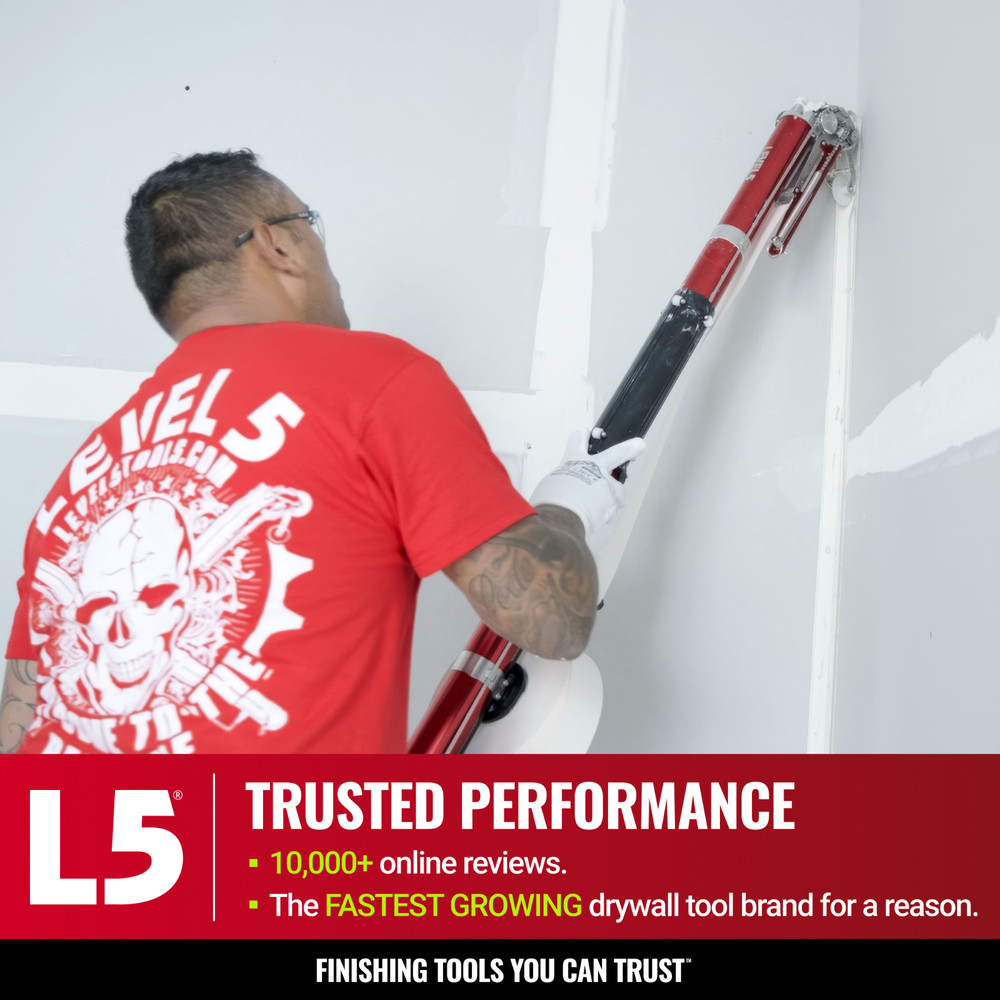 LEVEL5 Drywall Tool Set, Flat Boxes, Automatic Taper & Handles + BONUS | 4-600