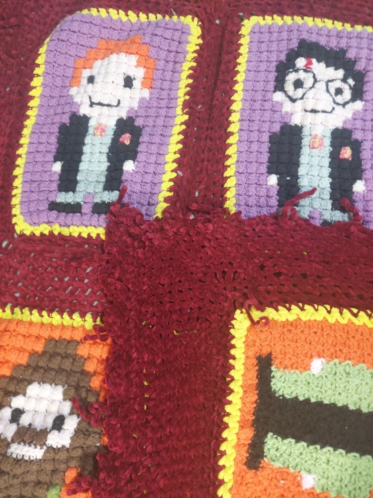 Lovely Handmade Harry Potter Crocheted Blanket Throw