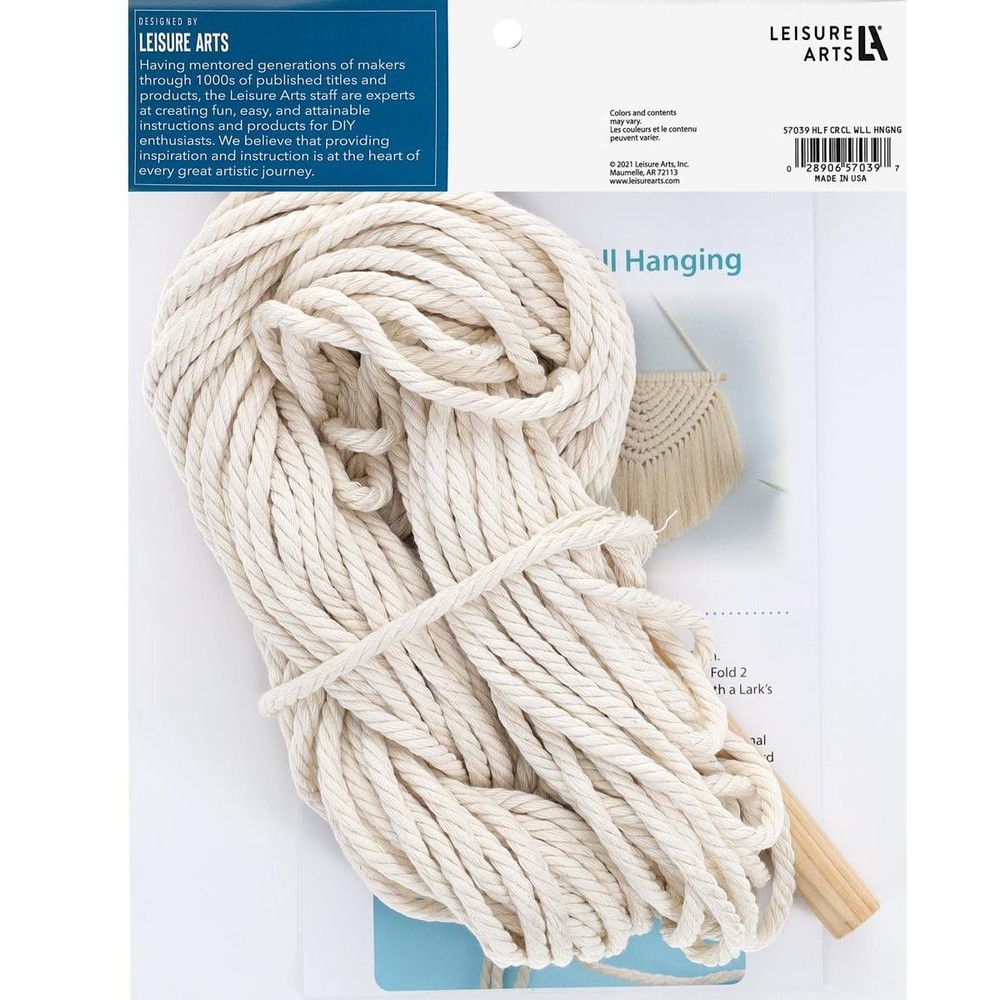 Macrame Kit Half Circle Hanging, Macrame Kits for Adults Beginners, Wall Hang...