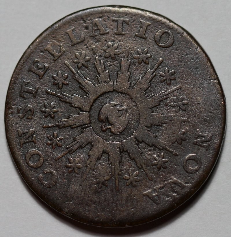 1785 Nova Constellatio, Pointed Rays, Colonial Copper
