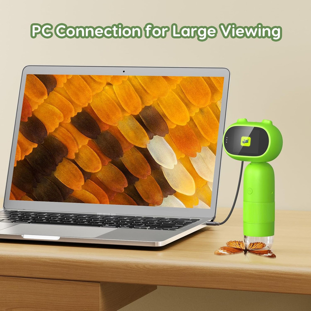 Handheld Digital Microscope for Kids 1000X,16MP Portable Pocket Microscope with