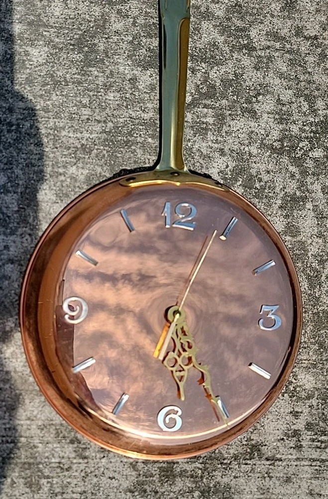 Copper Pan Skillet Clock