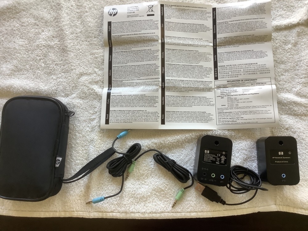 HP HSTNN-SS01 Black Notebook Laptop Computer Mini Speakers In Case Not Tested