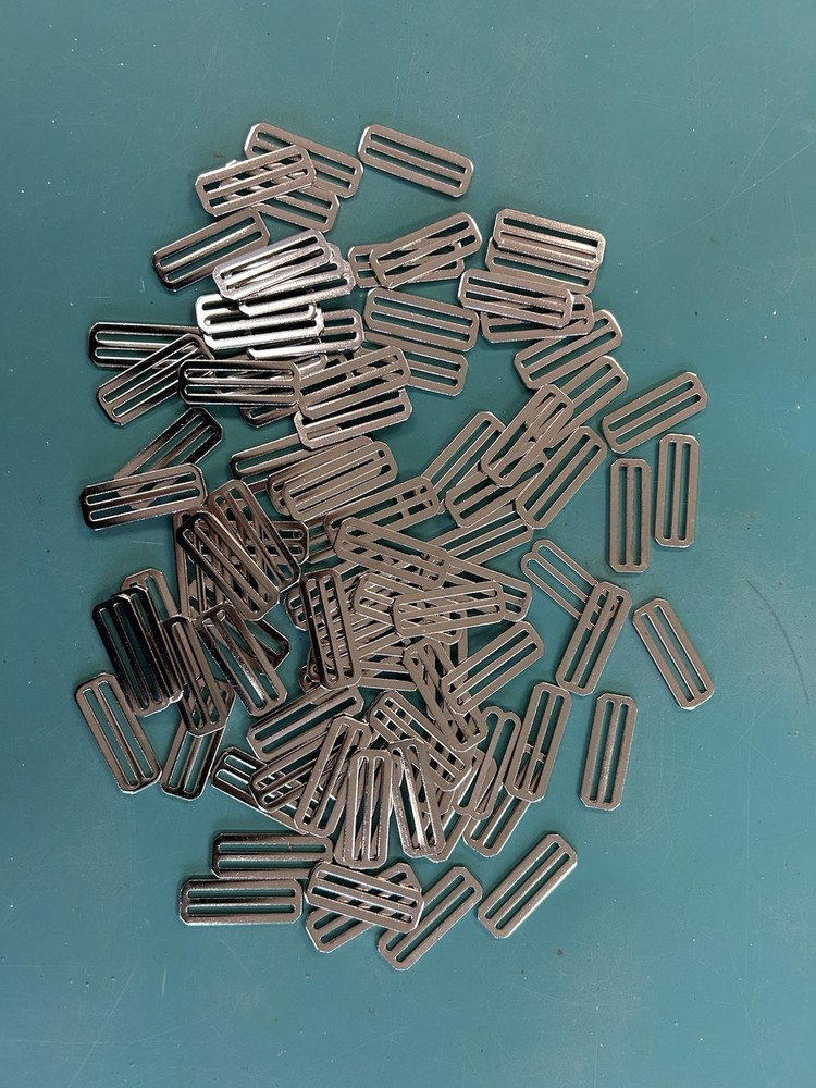Flat Nickel Tri-Glide Slides For 2” Webbing Quantity 92.